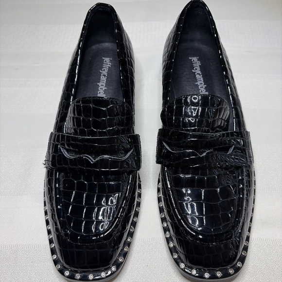 Jeffrey Campbell, Crocodile Patten Leather Loafers, Size 6 - Picture 1 of 4